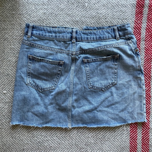 Top Shop Moto Jean Skirt - Size US 8 - Picture 3 of 3